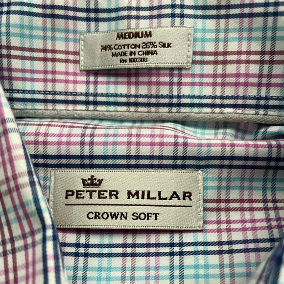 Men’s Peter Millar button down shirt size medium - Picture 2 of 4